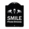 Signmission Designer Series-Smile Private Driveway With Video Surveillance Camera Graphics, 24" H, BS-1824-9753 A-DES-BS-1824-9753 - alternate 1
